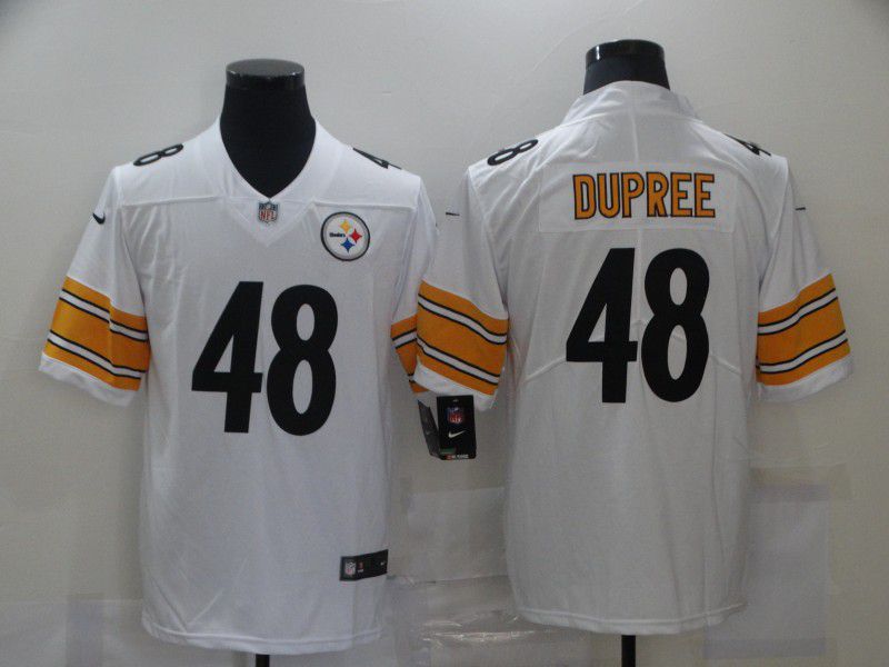 Men Pittsburgh Steelers 48 Dupree White Nike Vapor Untouchable Limited 2020 NFL Nike Jerseys